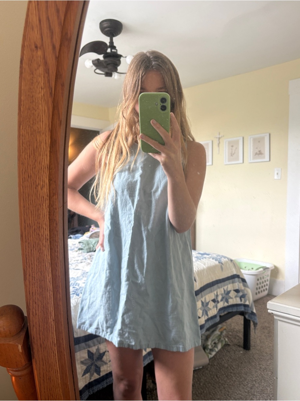 Forever 21 Light Blue Sleeveless Shift Dress